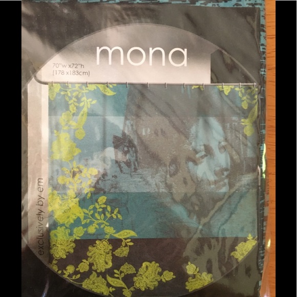 Mona Art 100% Polyester Shower Curtain - Picture 2 of 4